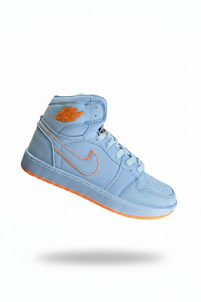 Nike Air Jordan Retro 1 Celeste Naranja